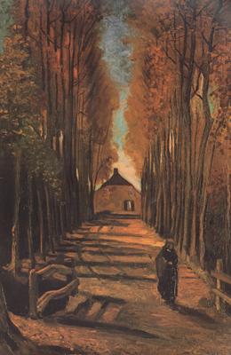 Vincent Van Gogh Avenue of Poplars in Autumn (nn04) oil painting image
